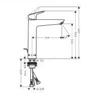 HANSGROHE LOGIS 190 LAVABO